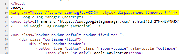 Placing an SVA tag in the HEAD example